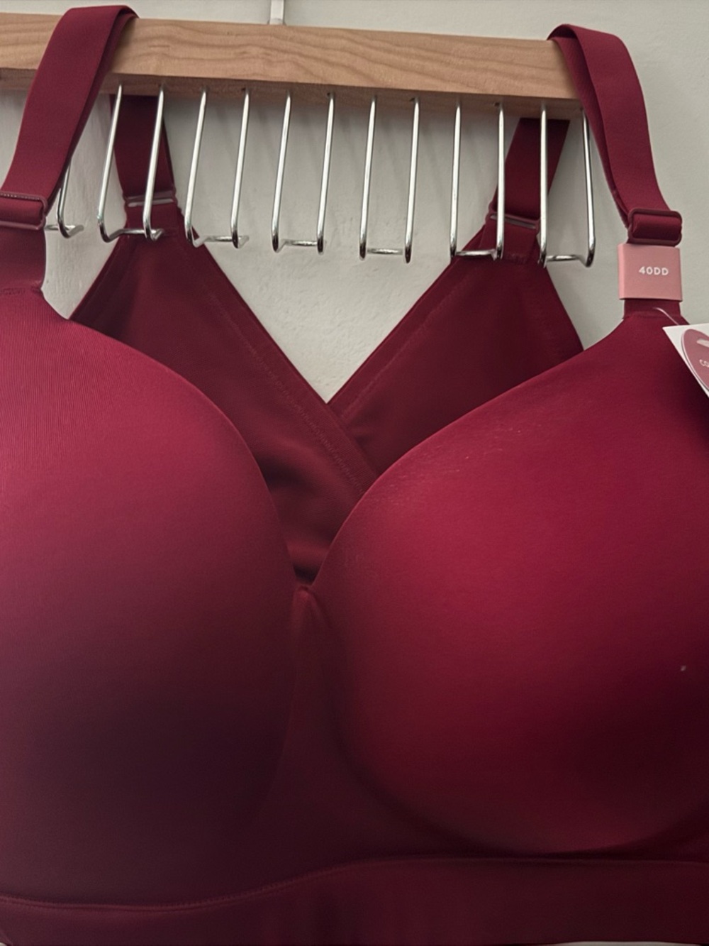 Cacique Smooth T-Shirt Bra in Wine Red